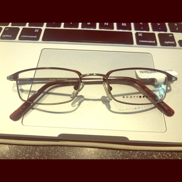 New Designer metal eyeglass frame flex-hinge brown excellent quality 48/18 NWT